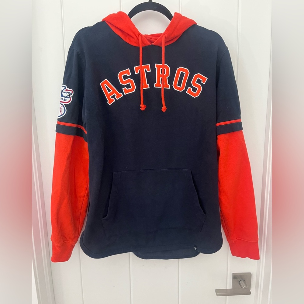 47 Brand Houston Astros Navy and Orange Hoodie